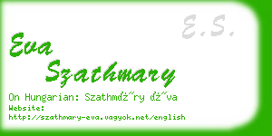 eva szathmary business card